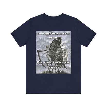 Funny Unisex Tee - Suckin on Toes Design