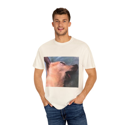Funny dog playing dead Unisex Garment-Dyed T-shirt