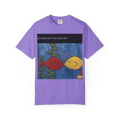 Fish Couple Unisex Garment-Dyed T-shirt