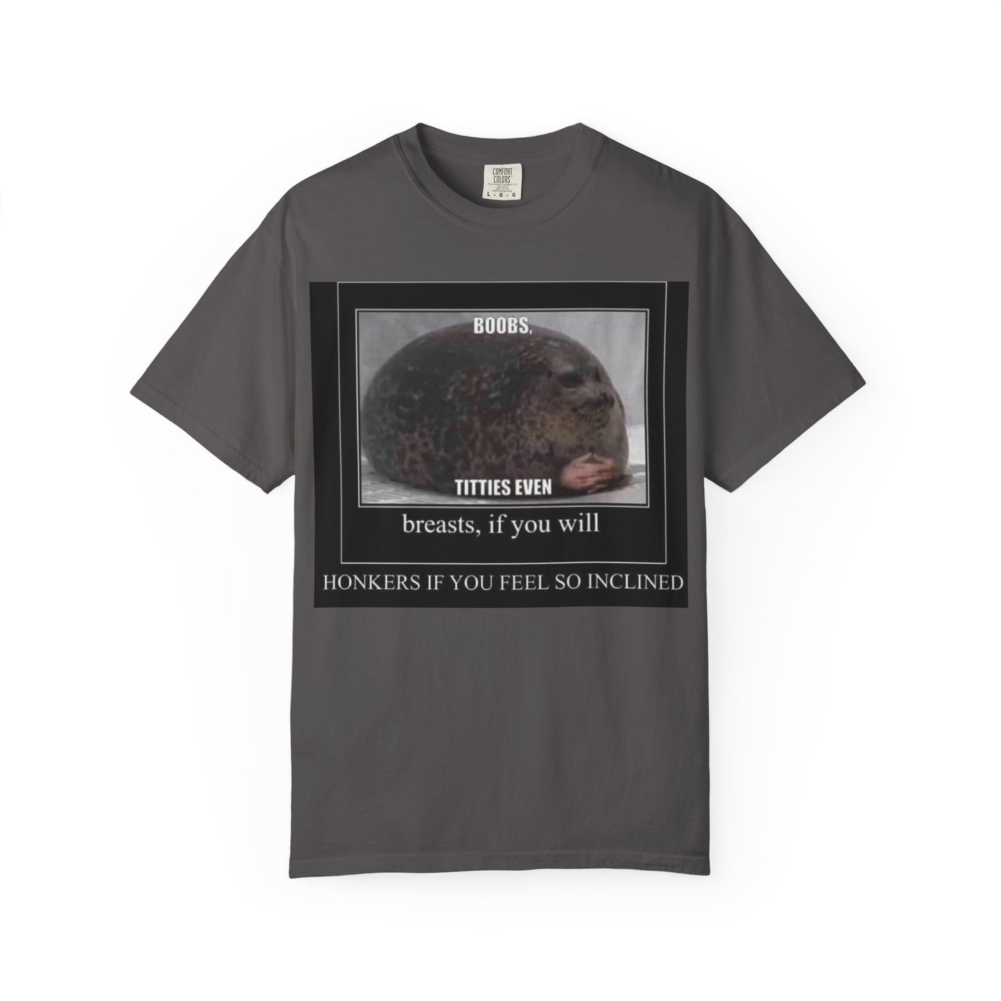Garment-Dyed T-shirt Boobs Print