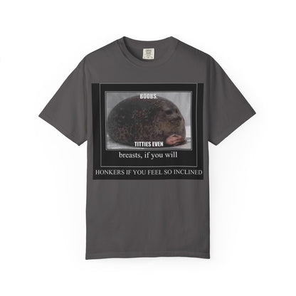 Garment-Dyed T-shirt Boobs Print
