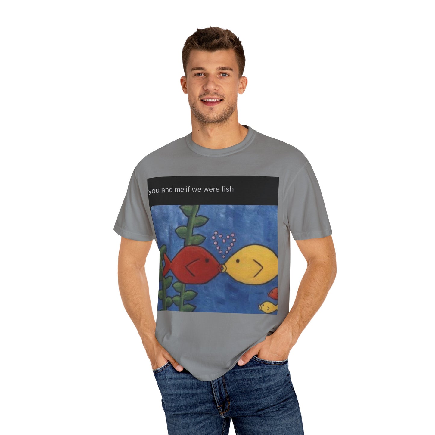 Fish Couple Unisex Garment-Dyed T-shirt