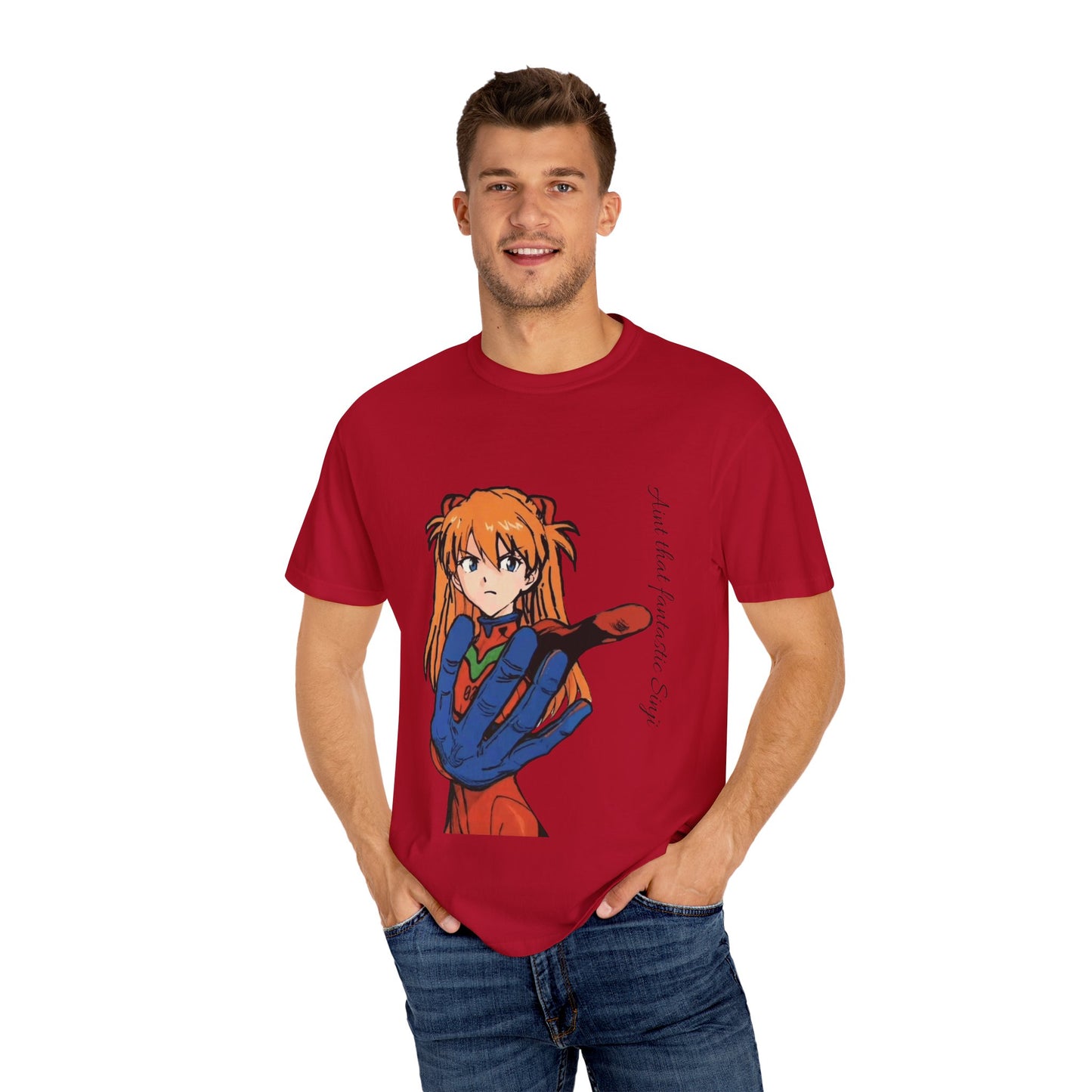 Anime Unisex T-shirt featuring Asuka from Evangelion