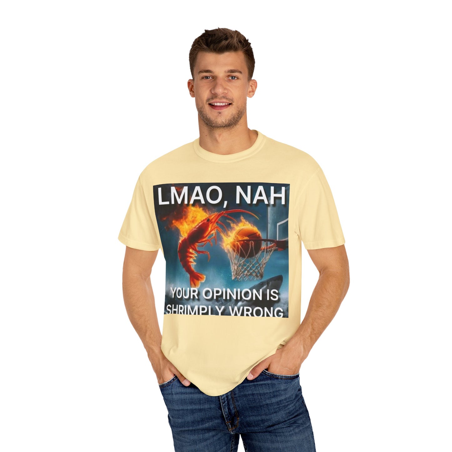 LMAO, Nah Unisex Garment-Dyed T-Shirt - Humorous Graphic Tee, Casual Wear, Gift for Friends, Birthday Shirt, Meme Apparel