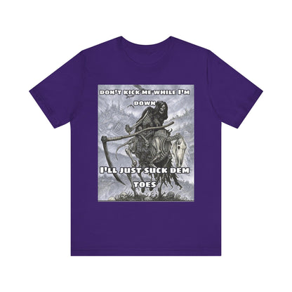 Funny Unisex Tee - Suckin on Toes Design
