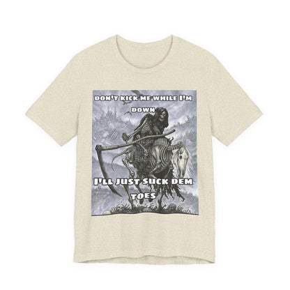 Funny Unisex Tee - Suckin on Toes Design
