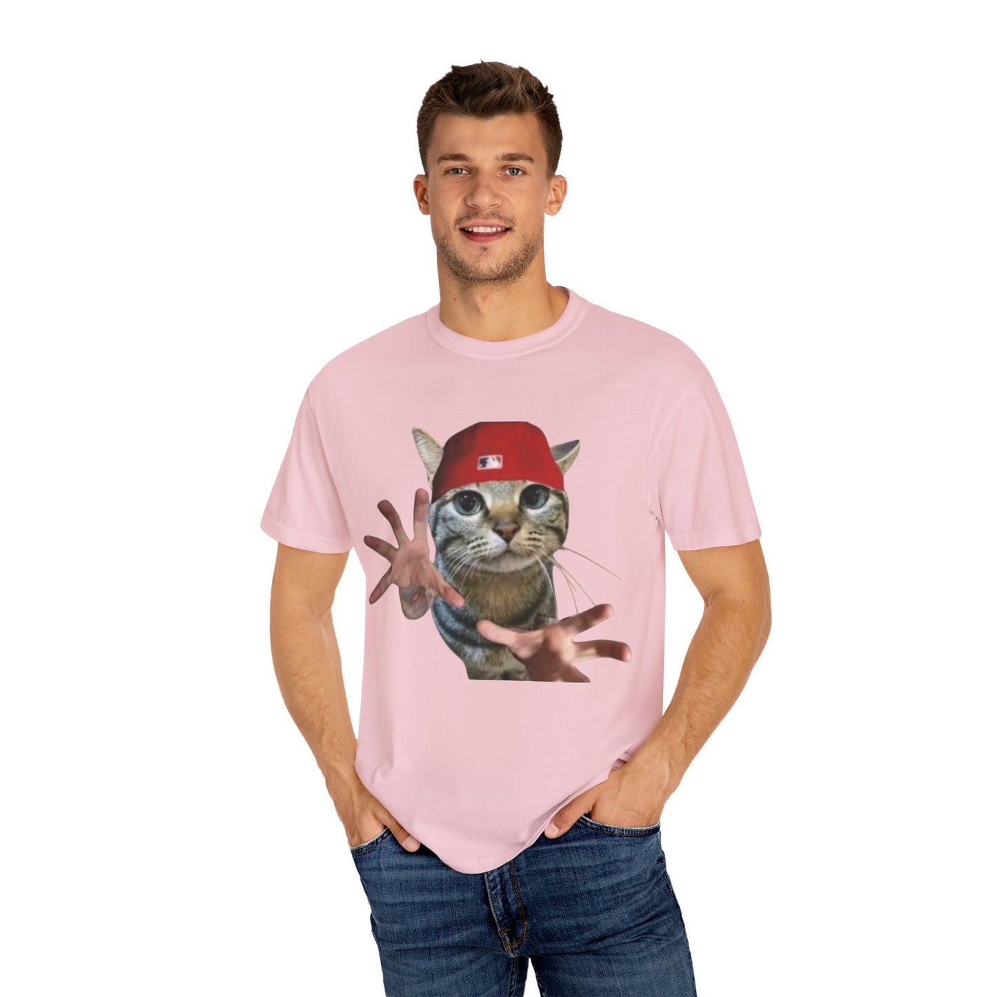 Funny Cat Graphic T-Shirt, Unisex Streetwear Tee, Pet Lover Gift, Casual Wear, Unique Animal Design Shirt