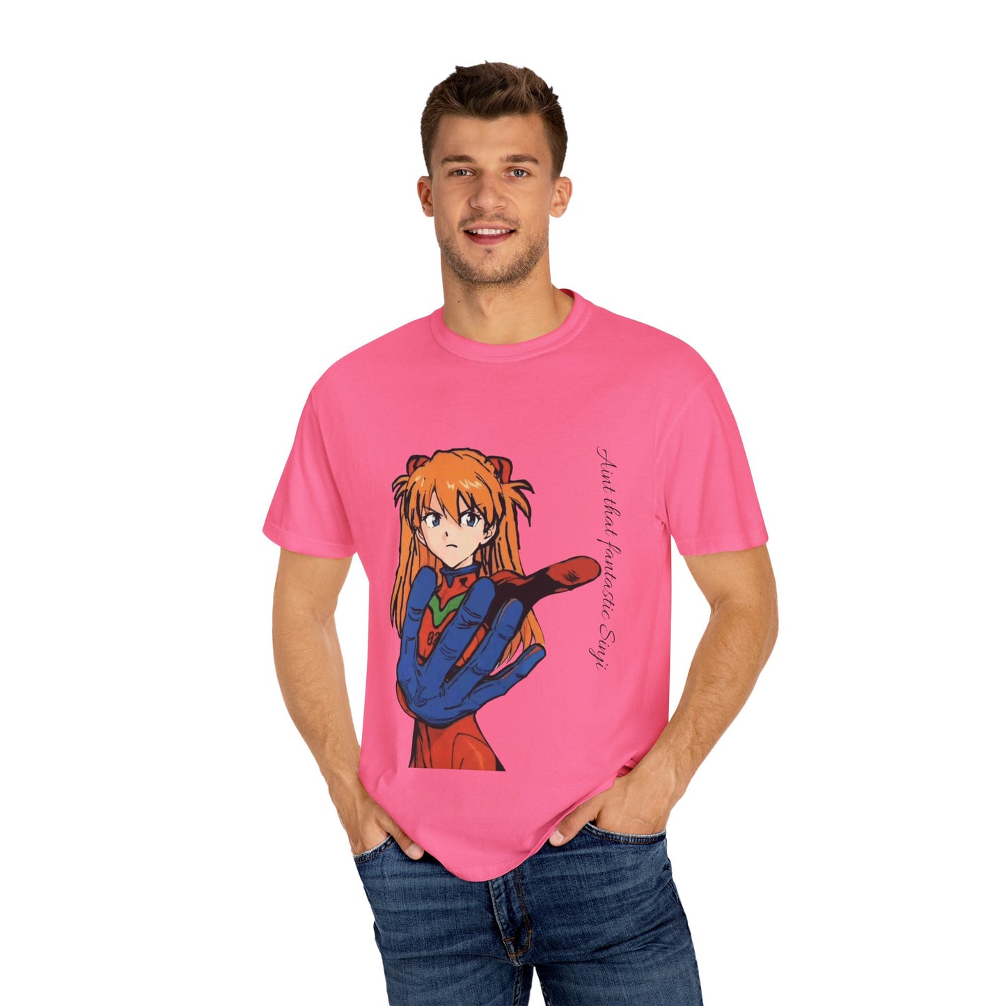 Anime Unisex T-shirt featuring Asuka from Evangelion