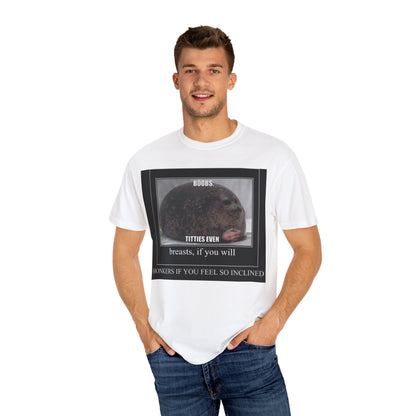 Garment-Dyed T-shirt Boobs Print
