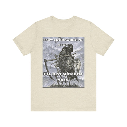 Funny Unisex Tee - Suckin on Toes Design