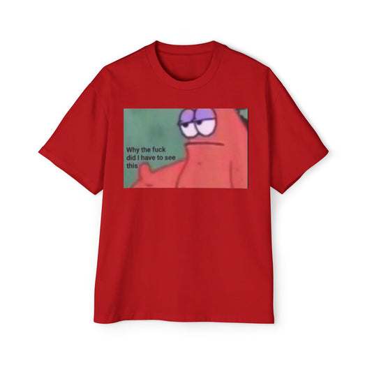 Oversized Tee Patrick Meme Shirt