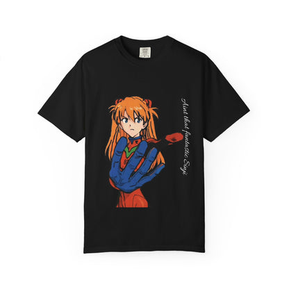 Anime Unisex T-shirt featuring Asuka from Evangelion