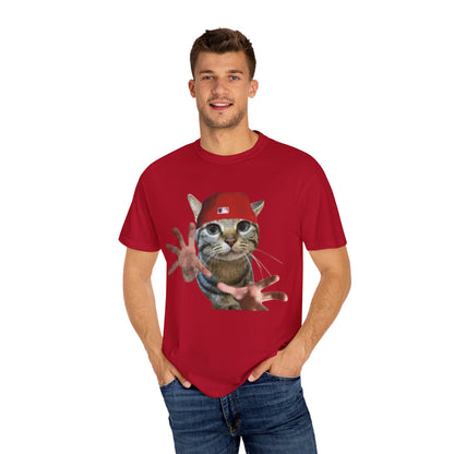 Funny Cat Graphic T-Shirt, Unisex Streetwear Tee, Pet Lover Gift, Casual Wear, Unique Animal Design Shirt