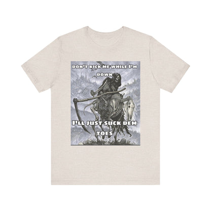 Funny Unisex Tee - Suckin on Toes Design