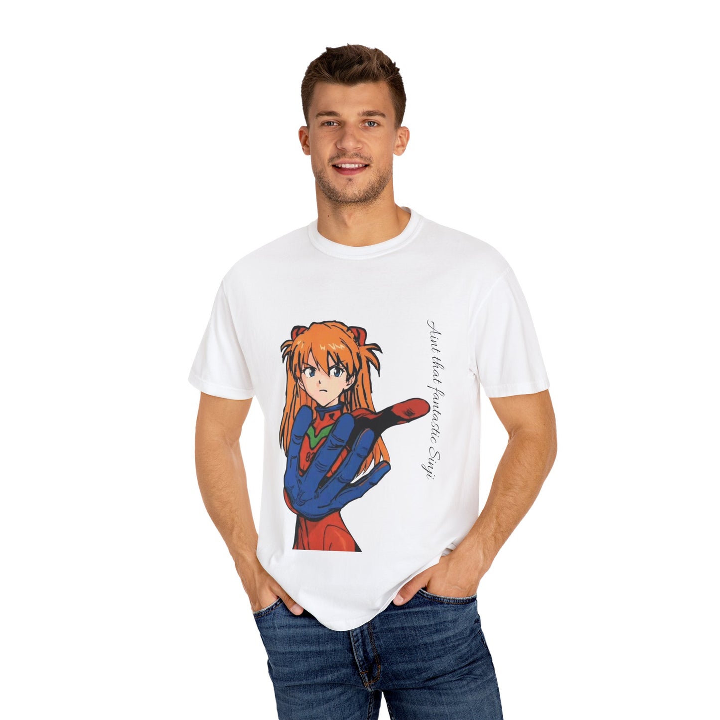 Anime Unisex T-shirt featuring Asuka from Evangelion